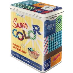 Nostalgic-Art Licensed Tin Box Large Super Color Detergent Yellow 10x14x20cm 3L