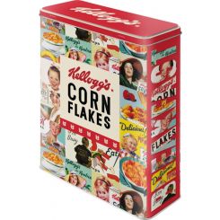 Nostalgic-Art Licensed Tin Box XL Kellogg's Corn Flakes Collage Multi 19x26cm 4L