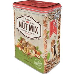 Nostalgic-Art Licensed Product Clip Top Tin Nut Mix Multi 7.5x11x17.5cm 1.3L
