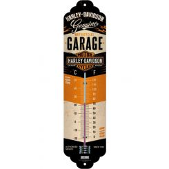 Nostalgic-Art Licensed Thermometer Harley-Davidson Garage Black 2x6.5x28 cm