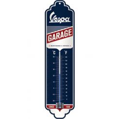 Nostalgic-Art Licensed Product Thermometer Vespa Garage Blue 2 x 6.5 x 28 cm