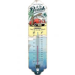 Nostalgic-Art Licensed Product Thermometer VW Bulli Beach Blue 2 x 6.5 x 28 cm