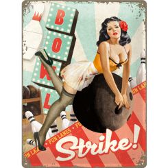 Nostalgic-Art Licensed Product Large Metal Sign Strike 30cm W x 40cm L