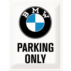 Nostalgic-Art Licensed Product Large Metal Sign BMW Parking Only 30x40cm L