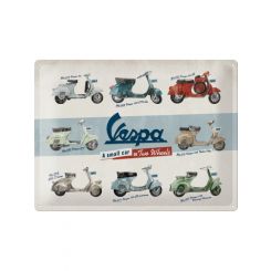 Nostalgic-Art Licensed Product Large Metal Sign Vespa Model Chart 30x40cm L