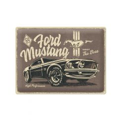 Nostalgic-Art Licensed Large Metal Sign Ford Mustang Meet The Boss 30cmx40cm