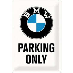 Nostalgic-Art Licensed Product Medium Metal Sign BMW Parking Only White 20x30cm