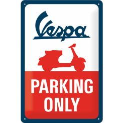 Nostalgic-Art Licensed Product Medium Metal Sign Vespa Parking Only 20x30cm Red