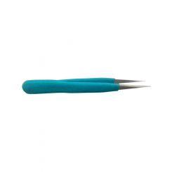 D-Tech Precision Tweezers 110mm Straight Pointed Tip Ergo Handle