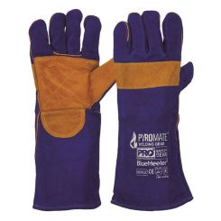 Pro Choice Safety Gear Blue & Gold Welders Gloves Large