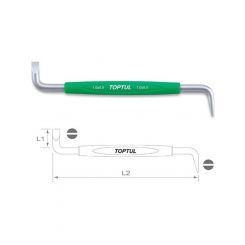Toptul FAKA Series Offset Screwdriver 0.6 X 3 5mm