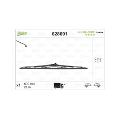 Valeo Wiper Blade with Integrated Washer-Fluid Jet 600mm Length
