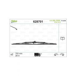 Valeo Wiper Blade with Integrated Washer-Fluid Jet 700mm Length