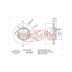Fremax Brake Rotor Vented Pair Front