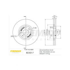 Fremax Brake Rotor Vented Pair Front