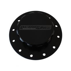 Aeroflow Screw-On Fuel Cell Cap Assembly + Bolts & Gasket Black