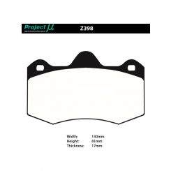 Project Mu Brake Pads - Street Z398 Ns-Ep 16mm