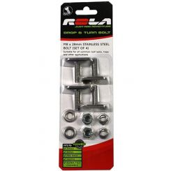 Rola Roof Rack Stainless Steel Dropturn Bolt & Nut Set M8 X 28mm Thrd