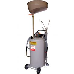 Alemlube Mobile Waste Oil Drainer Extractor w/ 70L Reservoir 16L Catchment Bowl