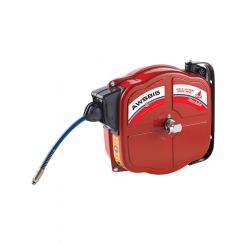 Alemlube Air and Water Steel Covered Hose Reel 12m x 8mm ID Polyurethane Hose
