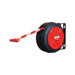 Alemlube El Series Danger Safety Barrier Reel 16M Long Red and White Band
