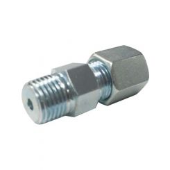 Alemlube Connector with Outlet Check 6mm