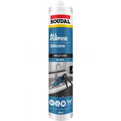 Soudal All Purpose Silicone Sealant Black 300ml