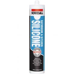 Soudal Bathroom and Kitchen Silicone Sealant Translucent 300ml