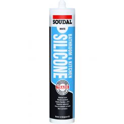 Soudal Bathroom & Kitchen Silicone Sealant White 300ml