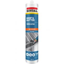 Soudal Roof and Gutter Silicone Sealant Clear 300ml