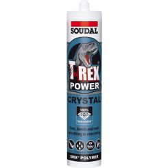 Soudal T-Rex Power Adhesive Sealant Crystal Clear 290ml
