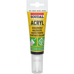 Soudal Acrylic Gap Filler Joint Sealant White 80ml