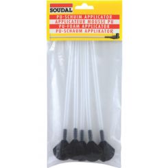 Soudal PU Foam Adaptor Nozzles Straw For Manually Applied Foams 5 Pack White