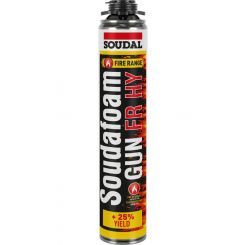 Soudal Soudafoam Fire Retardant PU Foam Hi Yield Gun Screw Top Pink 750ml