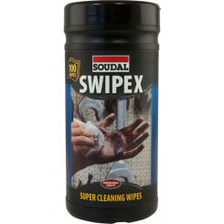 Soudal Heavy Duty Swipex Hand Cleaning Wipes Fast Removable Pack of 100