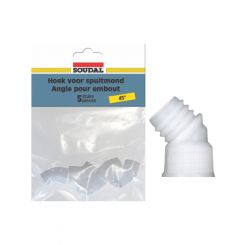 Soudal 45 Degrees Connector Nozzles Clear Pack of 5