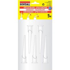 Soudal Silicone Swivelling Nozzles With Caps Twistable Pack of 5