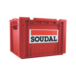Soudal Heavy Duty Stackable Cases with Folding Lid Red