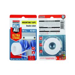 Soudal Fix ALL Ultra Strong Double Sided Mounting Tape 19mm x 1.5M White