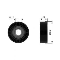 Gates V-Ribbed Belt Idler Guide Pulley
