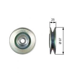 Gates V-Ribbed Belt Idler Guide Pulley