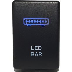 Lightforce Push Button Switch On/Off 12V Lightbar Logo Blue/White