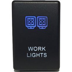 Lightforce Push Button Switch On/Off 12V Work Lamp Logo Blue/White