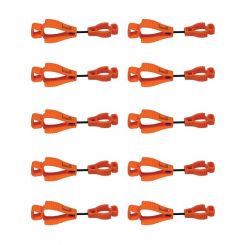 Bastion Glove Clip High Visability Plastic Fluro Orange Pack of 10