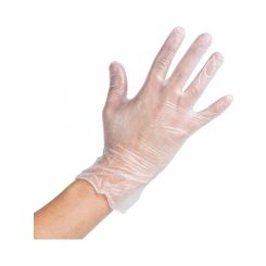 Bastion Vinyl Lightly Powdered Gloves Clear Large Pack of 100