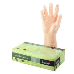 Bastion Vinyl Powder Free Gloves Clear X Large Pack of 100