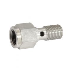 Aeroflow 3/8-24" Banjo Bolt with 1/8" NPT Port 304 Stainless Steel Material