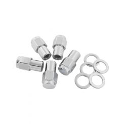 Aeroflow 0.750" Shank Closed Chrome Wheel Nuts - 7/16-20" Pack of 5