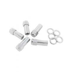 Aeroflow 1.380" Shank Closed Chrome Wheel Nuts - M12 x 1.50mm Pack of 5