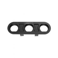 Aeroflow Universal Modular 3-Port Billet Bulkhead Plate Black Finish